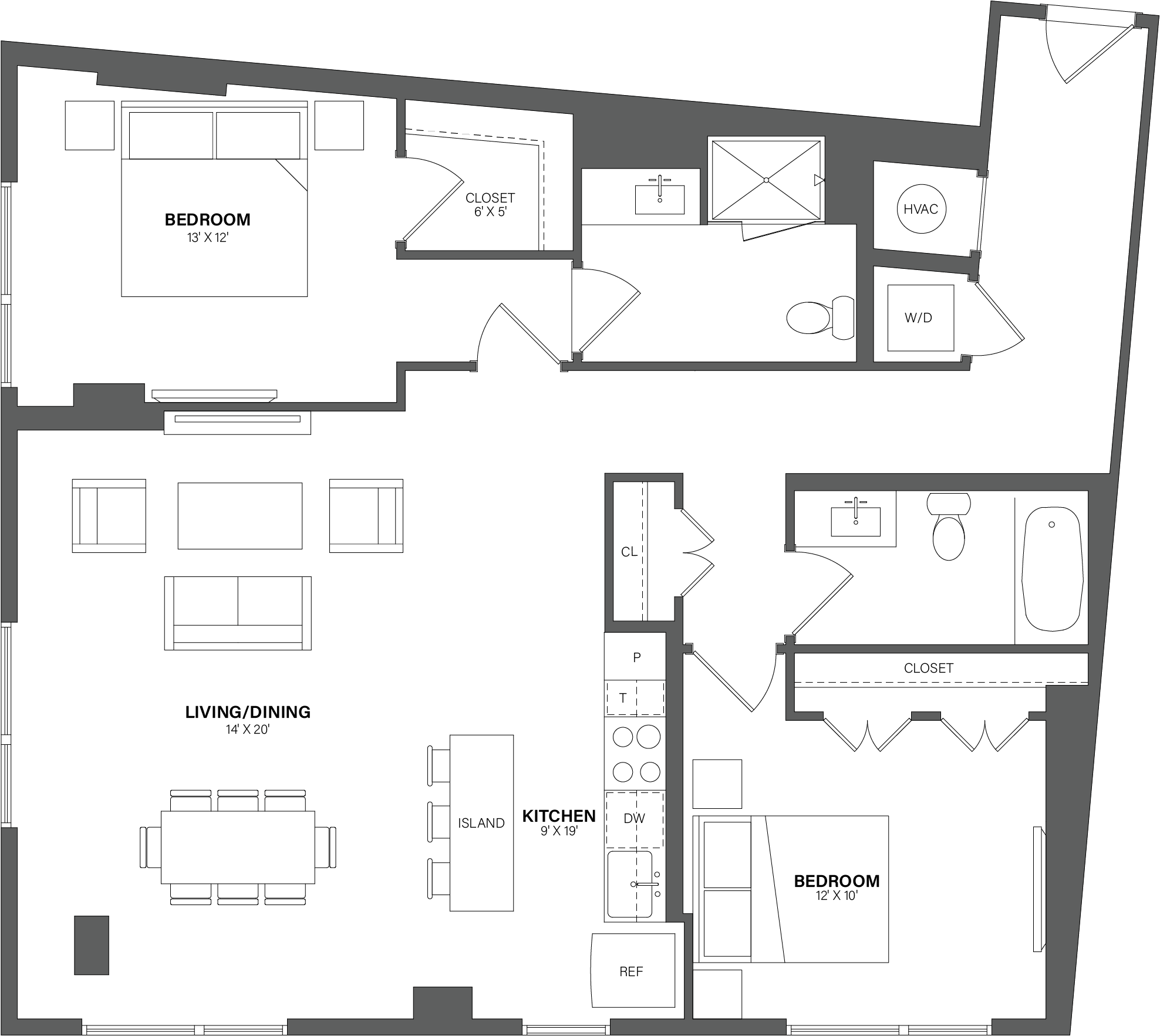 Floorplan image of apartment 0306